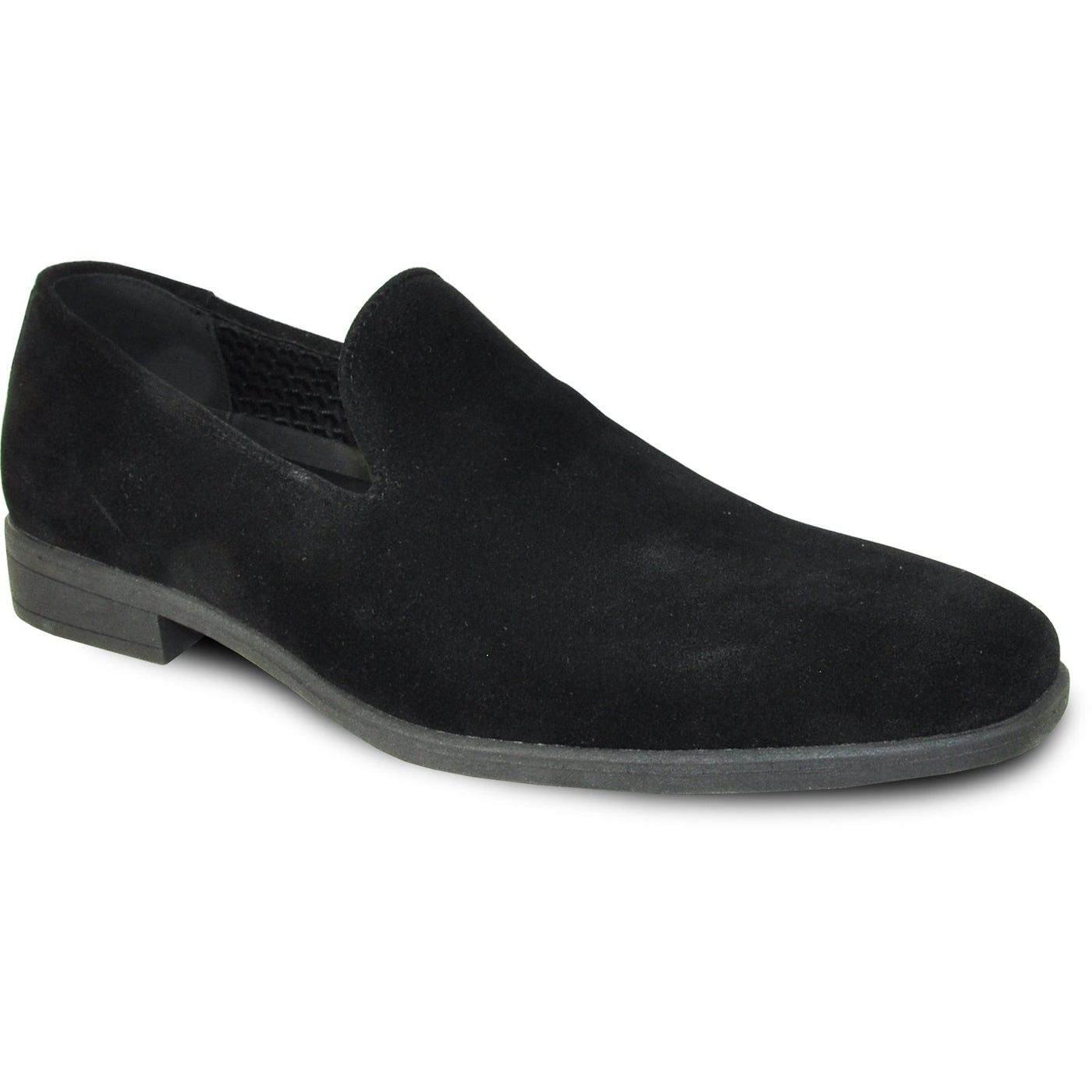 Mens Vegan Suede Wedding & Prom Slip On Loafer Dress Shoe in Black