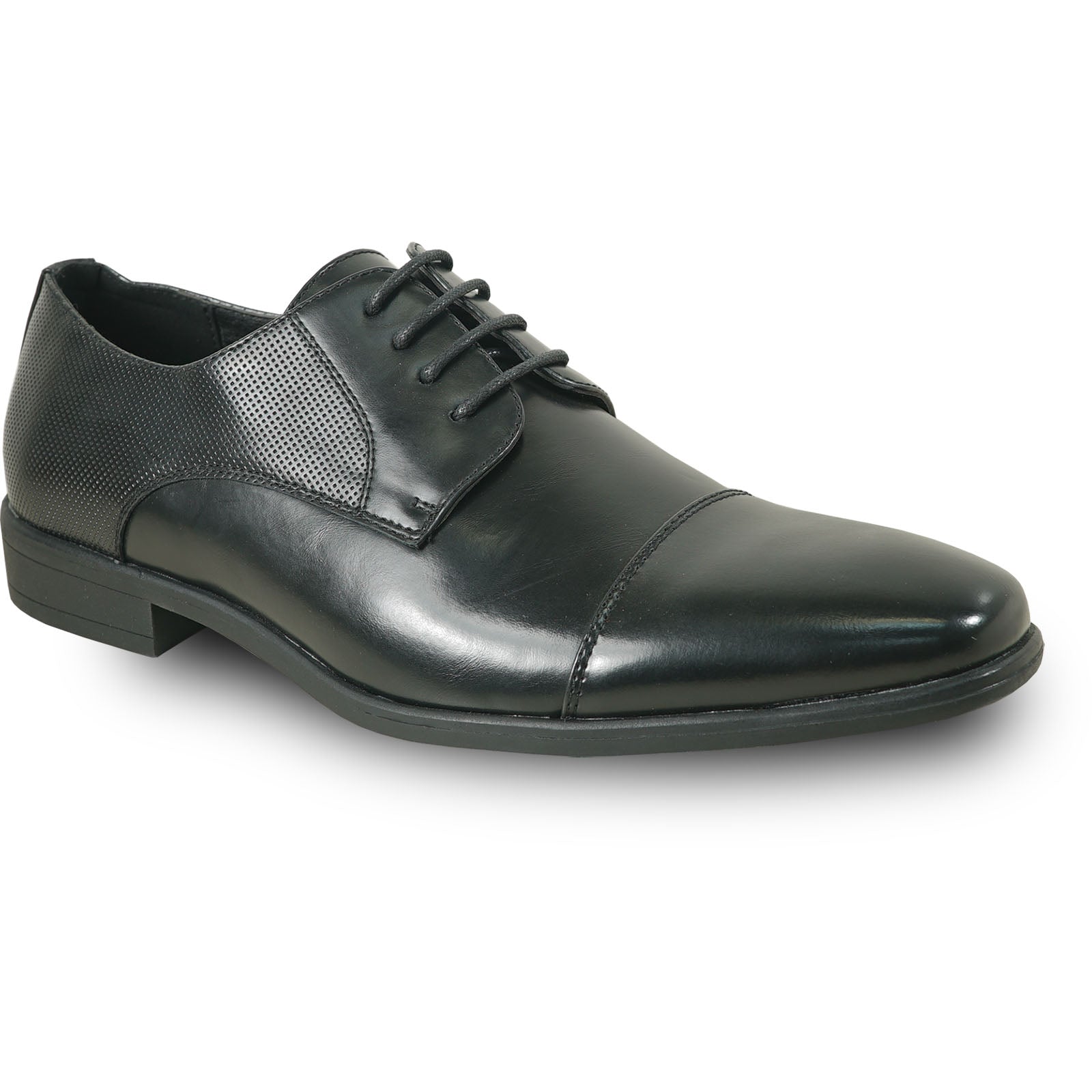 Mens Antique Cap Toe Lace Up Oxford Dress Shoe in Black – SignatureMenswear