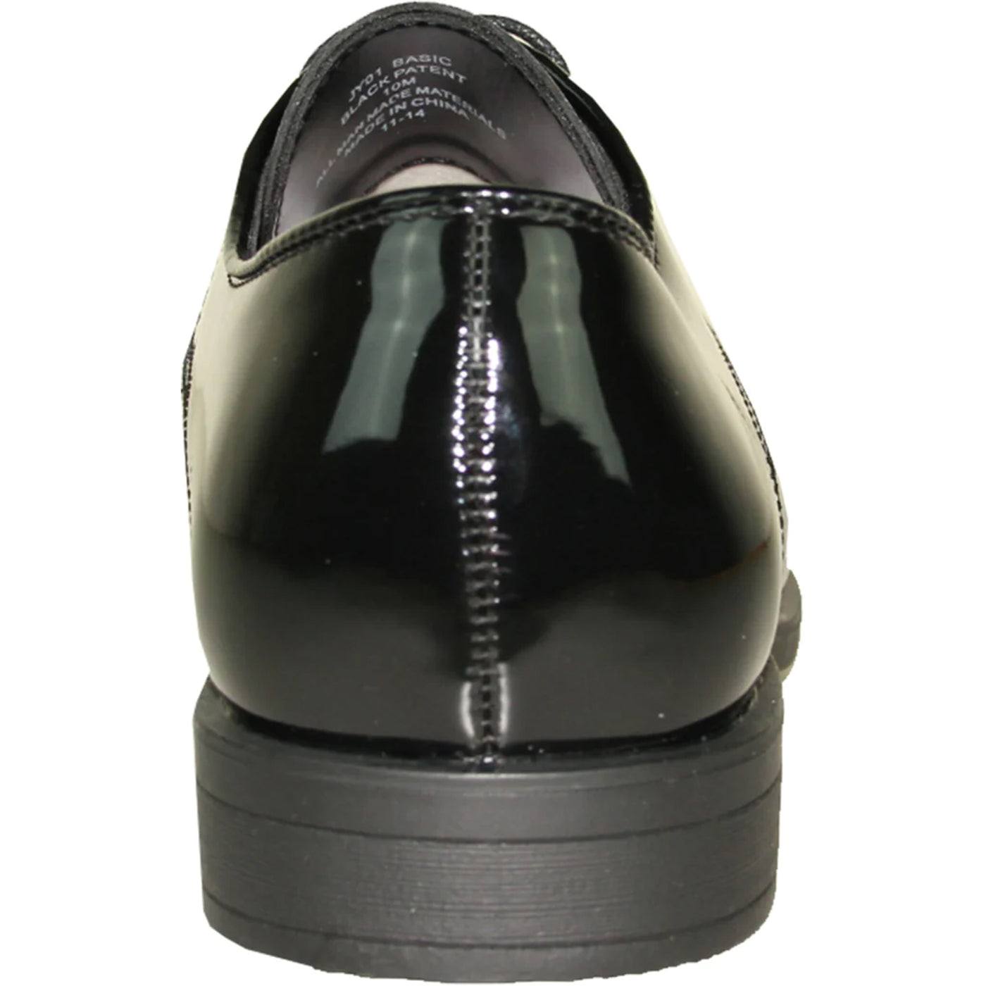 Mens Classic Formal Shiny Patent Tuxedo Shoe in Black