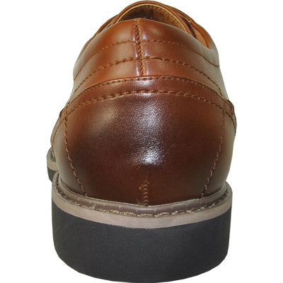 Mens Relaxed Oxford Dress Shoe in Antique Cognac Brown