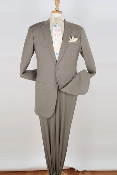 Mens Two Button Modern Fit Extra Long Suit For Tall Men in Beige