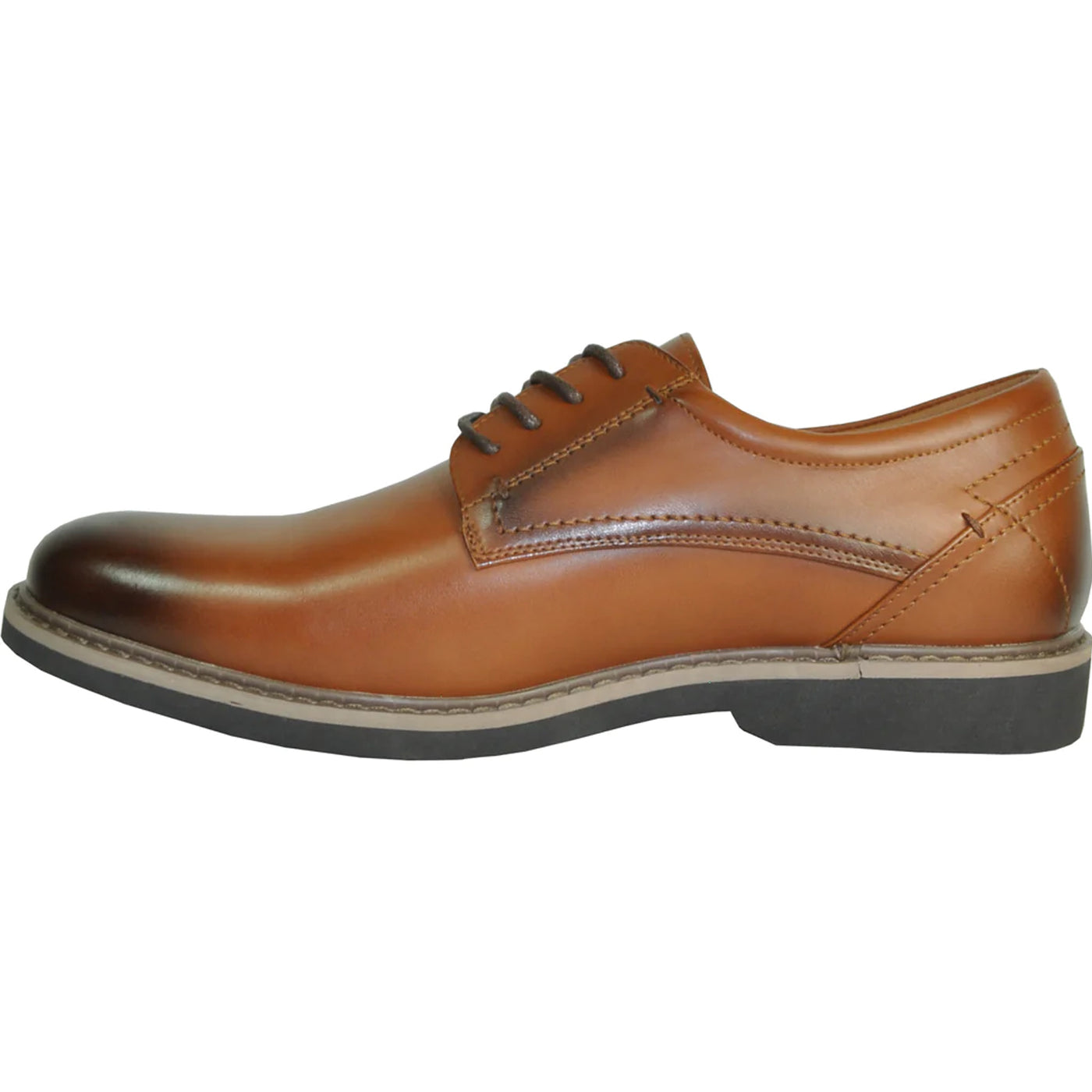 Mens Relaxed Oxford Dress Shoe in Antique Cognac Brown