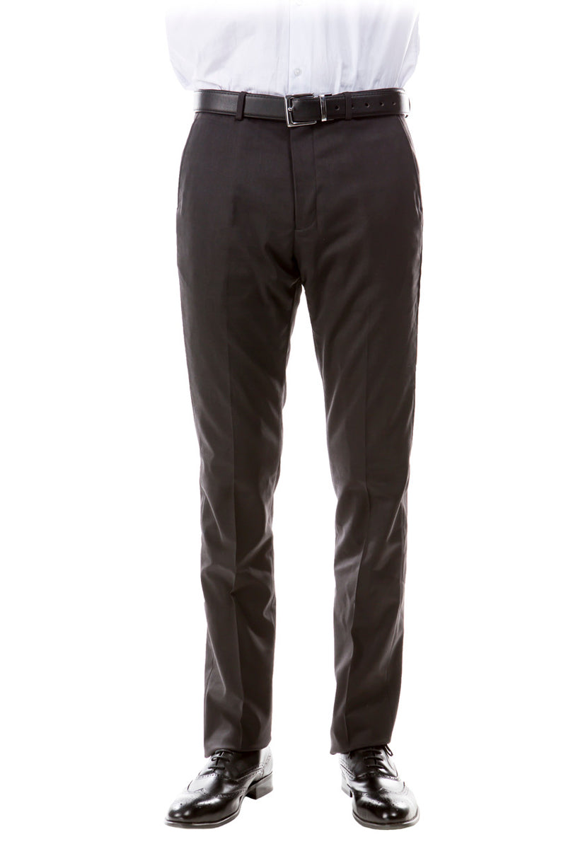 Men's Designer Wool Suit Separate Pants in Charcoal Grey