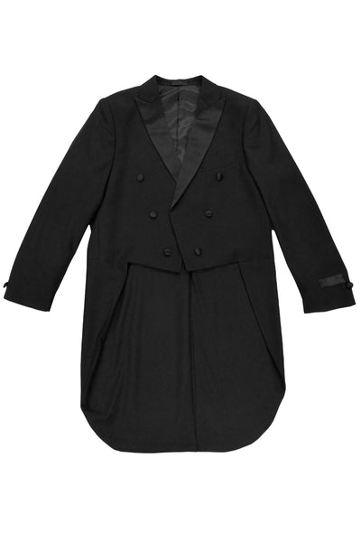 Men's Modern Fit Classic Tail Coat Tuxedo in Black