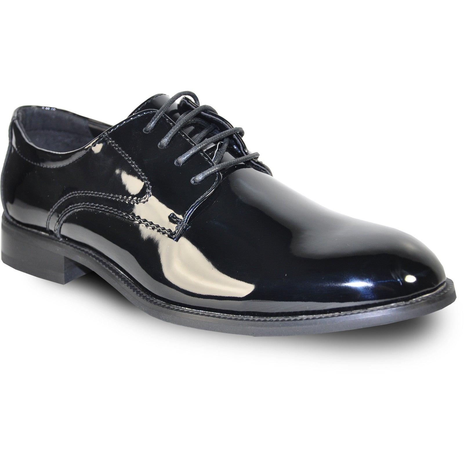 Mens Plain Round Toe Shiny Patent Tuxedo Shoe in Black – SignatureMenswear