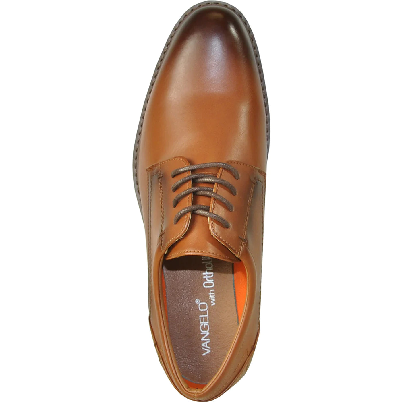 Mens Relaxed Oxford Dress Shoe in Antique Cognac Brown