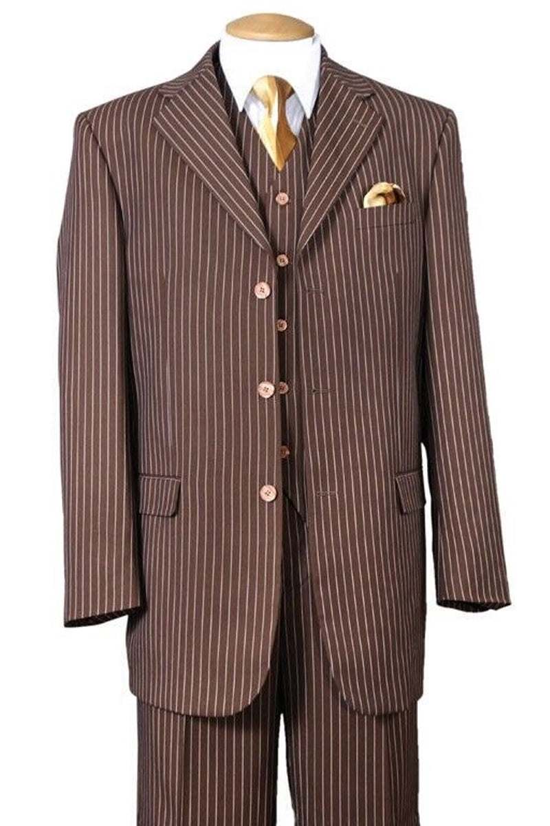 1920s Charcoal Square Plaid Mens Suit 3 Piece DB Vest Vinci V2RW-13 main image 1