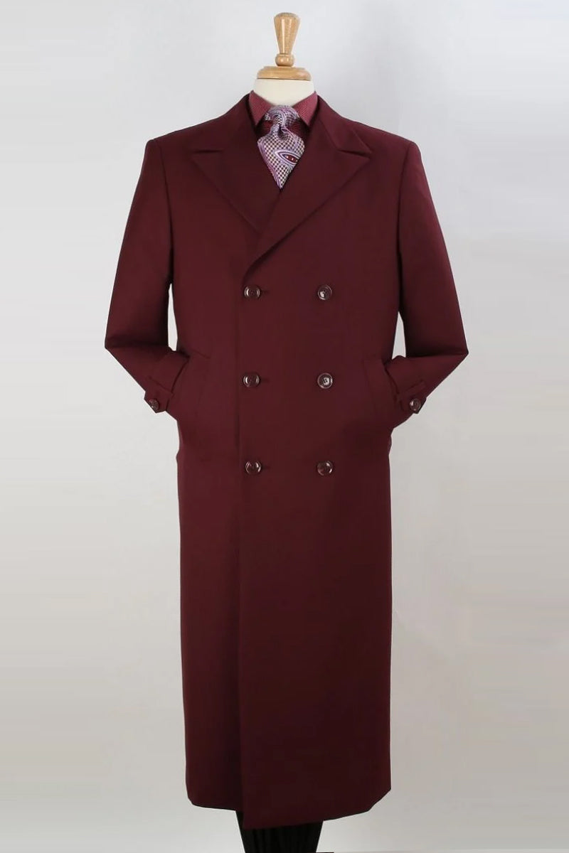 Burgundy trench coat mens best sale