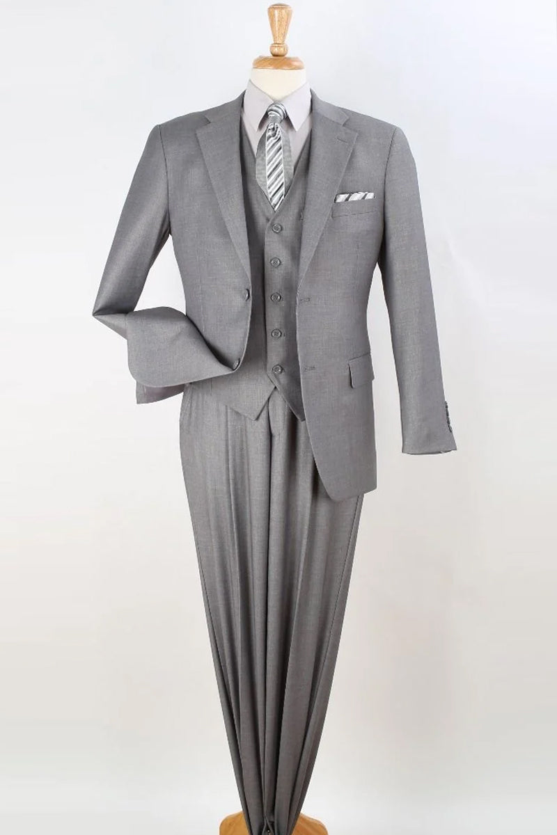 Mens Classic Fit Pleated Pant 2 Button Wool Suit in Bronze main image 0