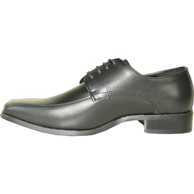 Mens Classic Bicycle Square Pointy Toe Dress Shoe in Black