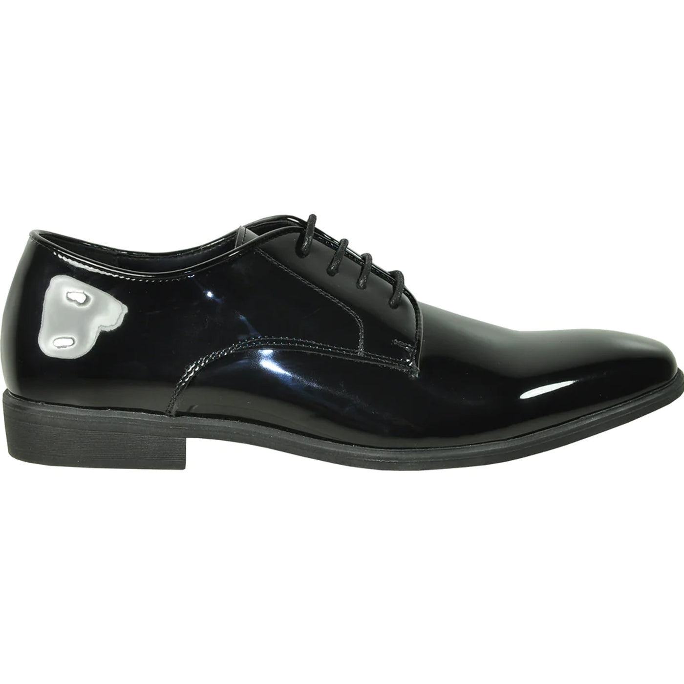 A closer look at Shiny Black Tuxedo Shoes With Mirrored Sole Finish