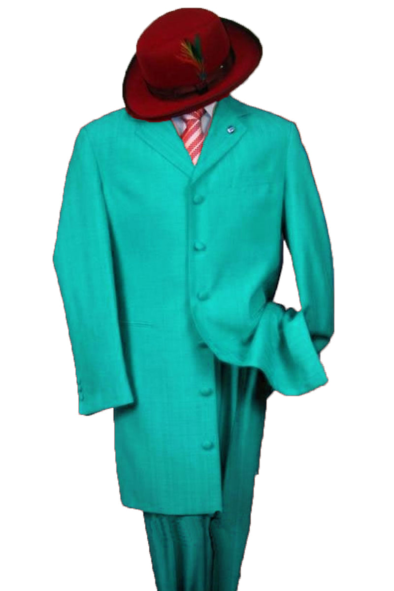 Mens 2PC Classic Long Fashion Zoot Suit in Sky Blue