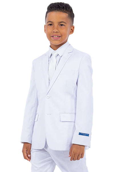 Perry Ellis Vested Boy's Wedding Suit in White