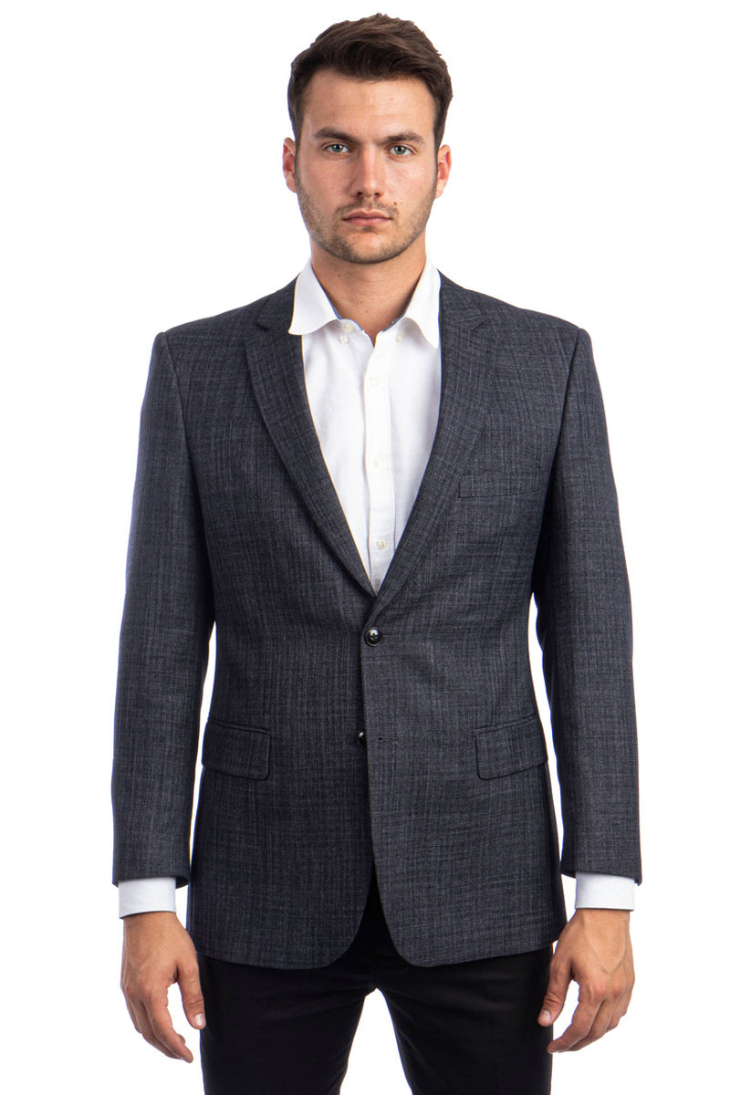 Men's Two Button Summer Weave Pattern Blazer in Grey – SignatureMenswear
