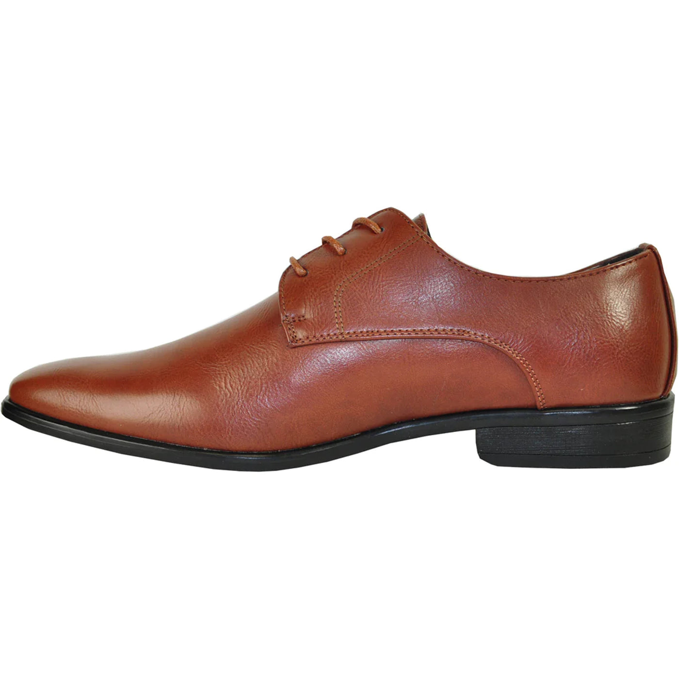 Mens Pointed Plain Toe Oxford Dress Shoe in Brown