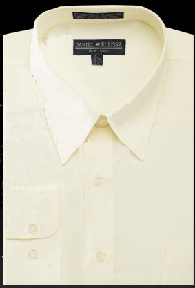 Men's Regular Fit Basic Dress Shirt in Ivory