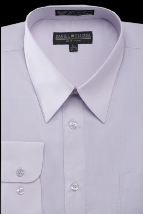 Men's Regular Fit Basic Dress Shirt in Lilac Lavender