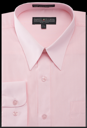 Men's Regular Fit Basic Dress Shirt in Pink