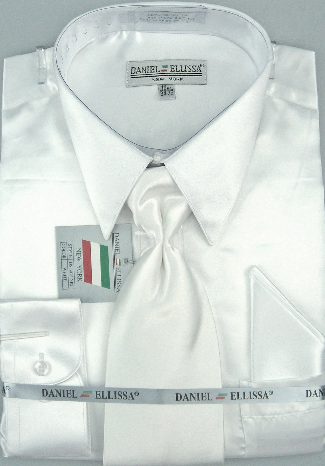 mens white shirt and tie set