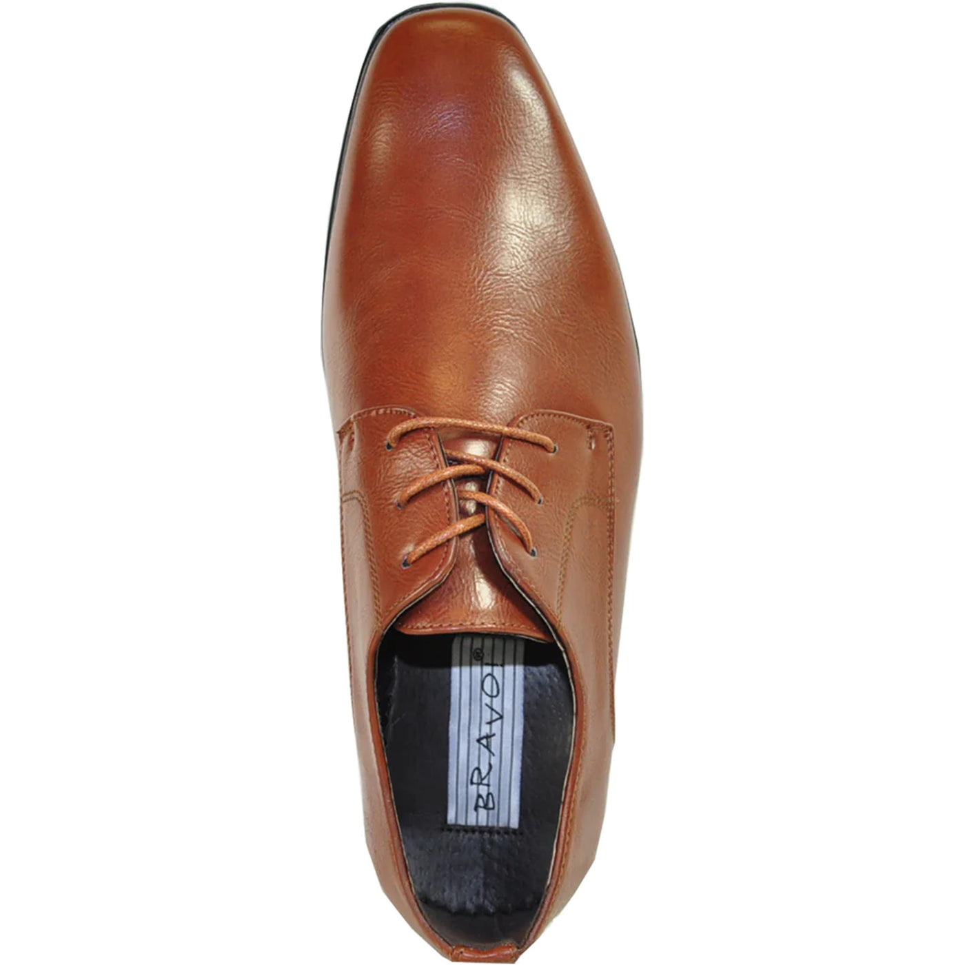 Mens Pointed Plain Toe Oxford Dress Shoe in Brown