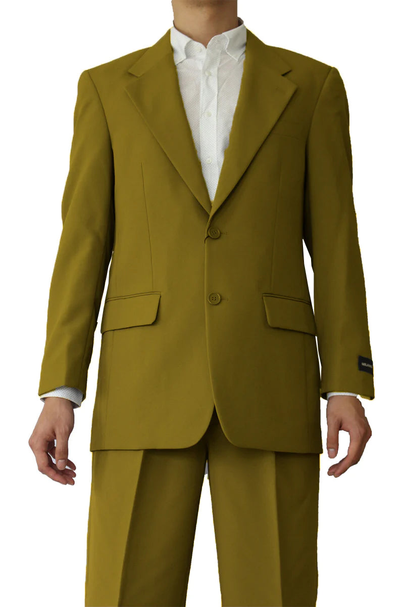 Apollo King Men's Modern Fit Red Poplin 2-Btn Suit