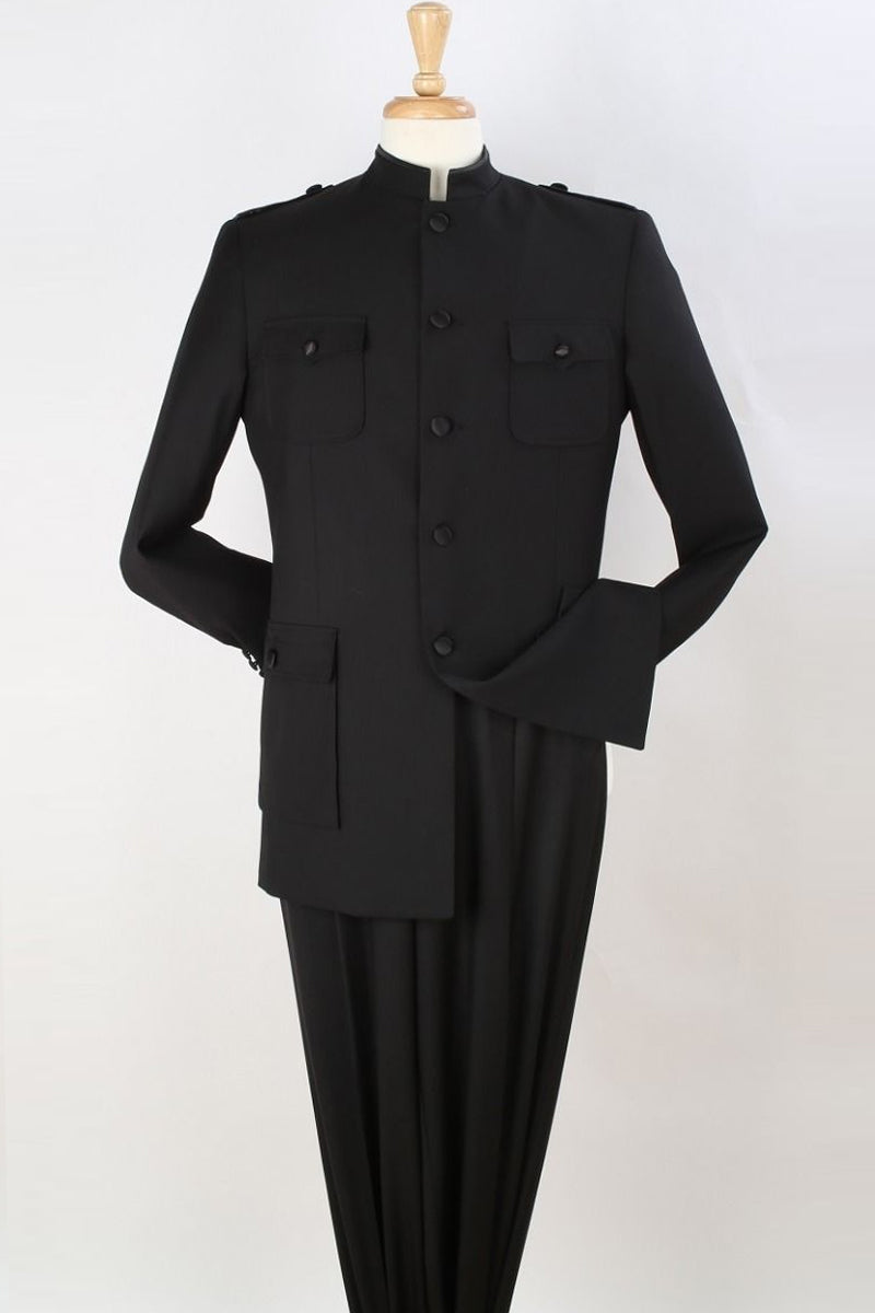 Safari Men's Brown Nailshead Military Pocket Cheap Priced Business Suits Clearance Sale main image 0