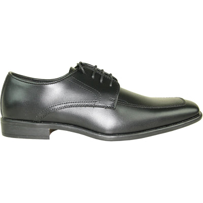 Mens Formal Oxford Lace Up Dress & Tuxedo Shoe in Matte Black