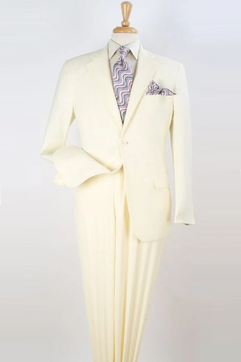 Mens Basic 2 Button Classic Fit Poplin Suit in Medium Grey main image 1