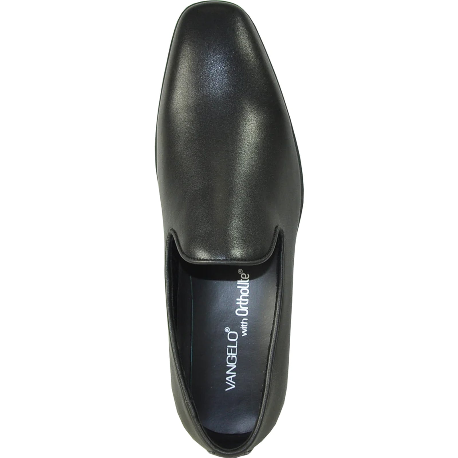 Mens Classic Plain Toe Slip on Loafer Dress Shoe in Black ...