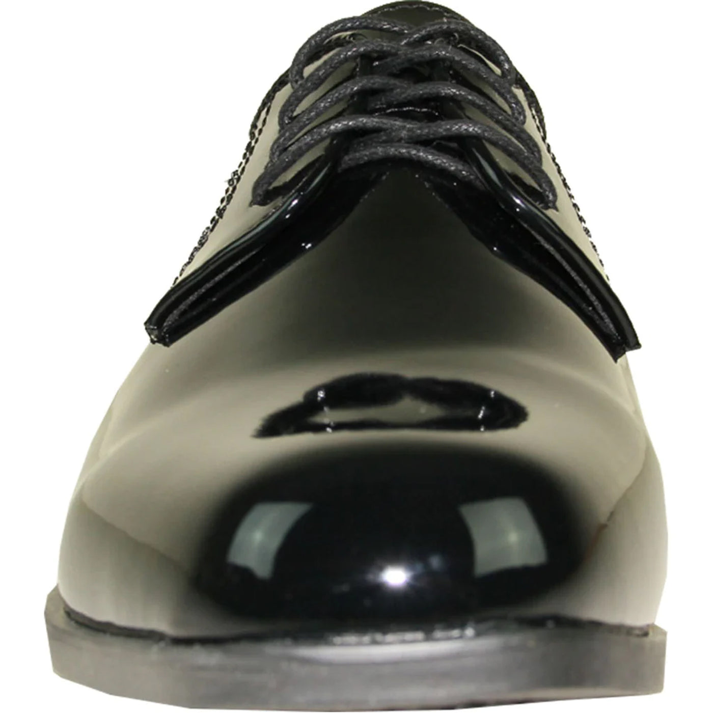 Mens Classic Formal Shiny Patent Tuxedo Shoe in Black