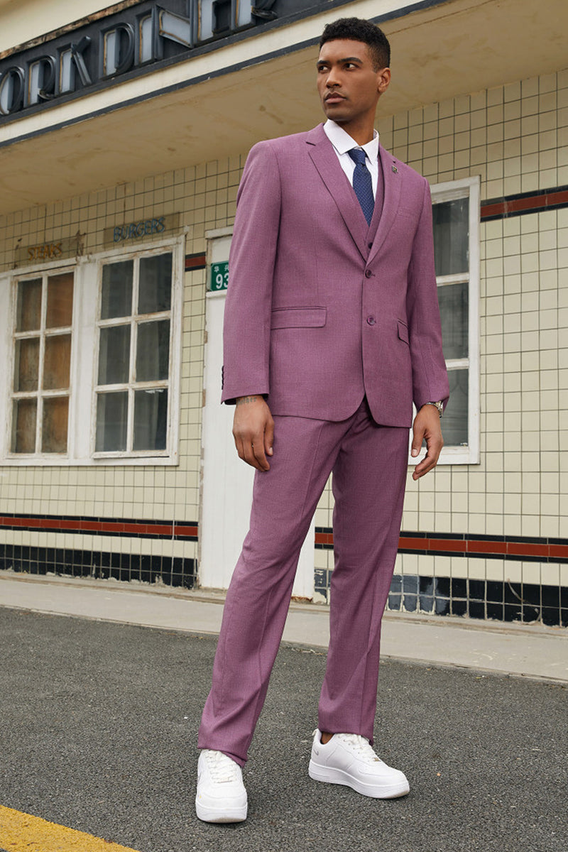 Men's Stacy Adam's Two Button Fancy Vested Suit in Lilac Lavender –  SignatureMenswear